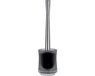 Spirella Toiletborstel met Houder – Acryl Houder en Roestvrijstalen Handgreep – Zilver/Zwart