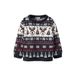 NAME IT MINI pull de Noël jacquard avec imprimé - bleu foncé