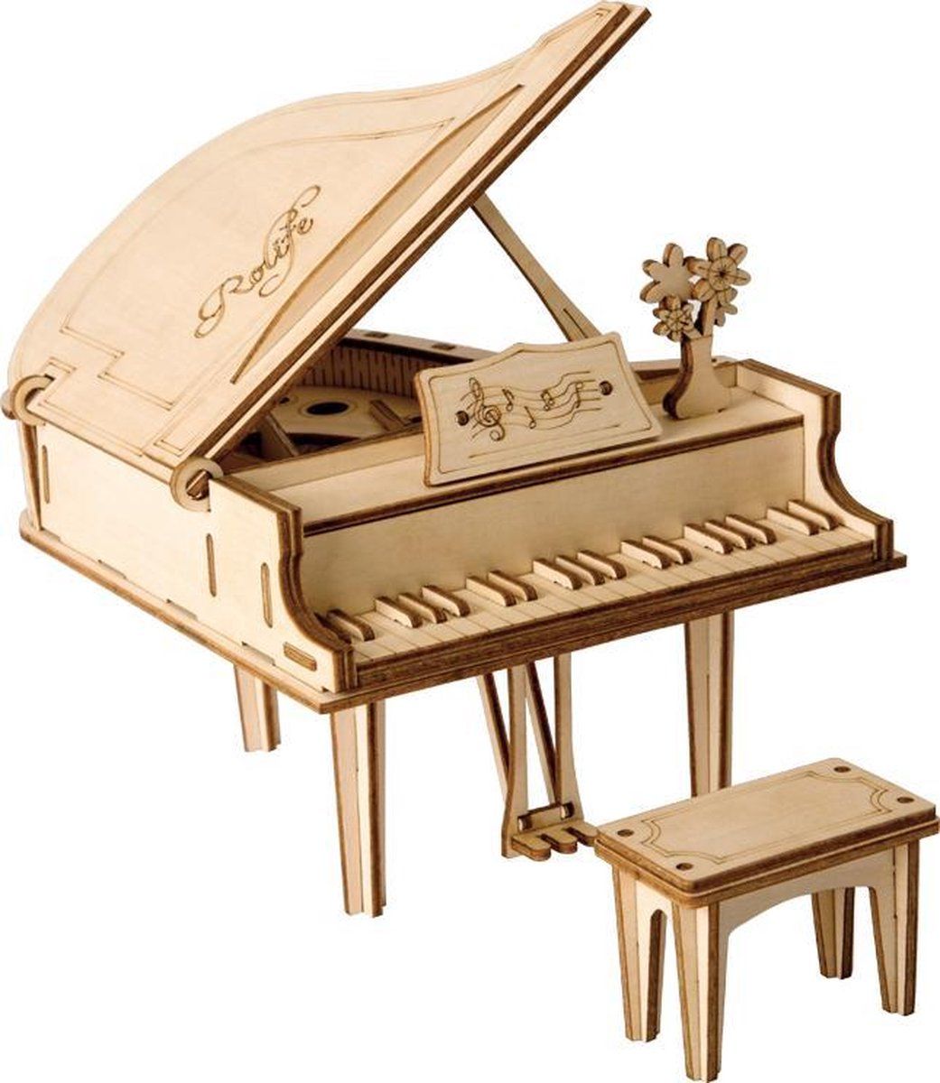 Robotime 3D Houten Puzzel Muziekinstrument Grand Piano, TG402