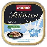 van Animonda Vom Feinsten Milkies Adult natvoer voor volwassen katten met konijn in crèmesaus, 32 x 100 g