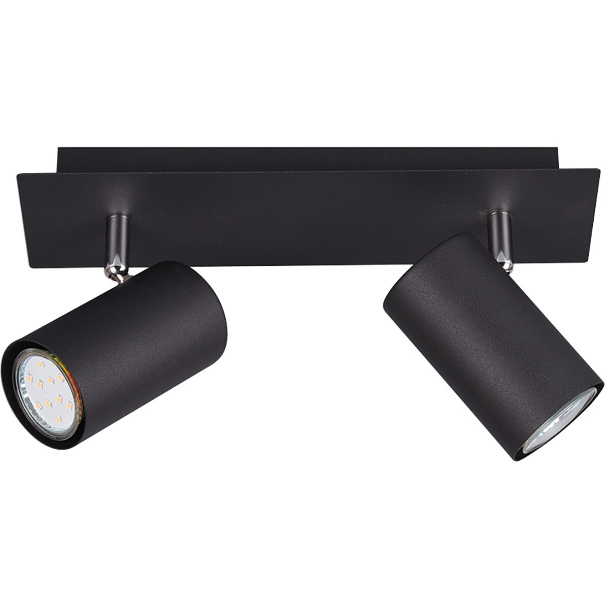 BES LED LED Plafondspot - Trion Mary - GU10 Fitting - 2-lichts - Rechthoek - Mat Zwart - Aluminium