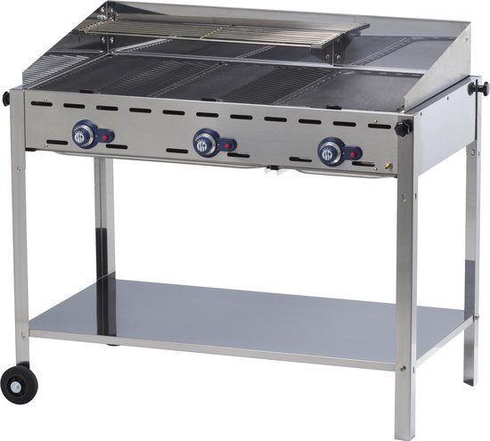 Hendi GreenFire Gasbarbecue - 3 branders - RVS