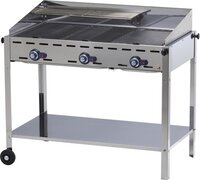 Hendi Green Fire Gasbarbecue 3 branders rvs