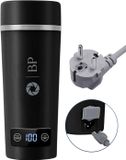 BP® Draagbare Waterkoker - Mini Waterkoker - Kleine Waterkoker - Reis Waterkoker - Camping Waterkoker - Met Temperatuurregeling - Roestvrij Staal - Zwart