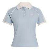ADIDAS ORIGINALS Shirt 'TWEED POLO' pastelblauw / wolwit