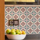 Ambiance Sticker Zelfklevende tegelmuurstickers voor keuken en badkamer - 9 AZULEJOS ANGELITA tegelstickers - 9 stickers 10x10cm