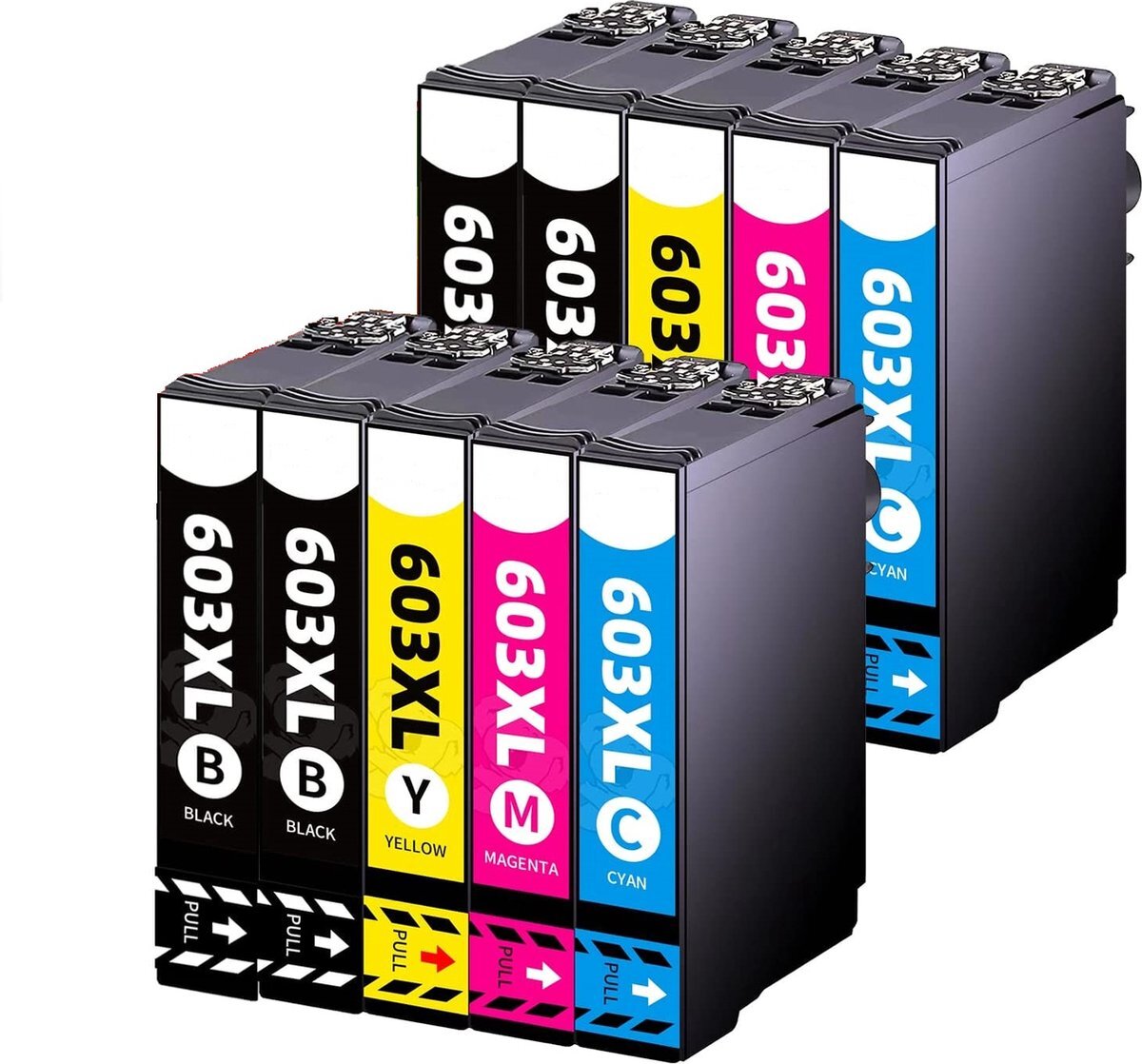 inktdag inktcartridges voor Epson 603, Epson 603XL, multipack van 10 kleuren voor Epson Expression Home XP-2105, XP-3100 ,XP-3105, XP-4100 ,XP-4105, Workforce WF-2830DWF ,WF-2835DWF ,WF-2850DWF