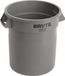 Rubbermaid Commerciële Producten FG261000GRAY-001 Brute Ronde Container, 37,9 L, Grijs