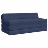 VidaXL Vouwbare bankbed blauw 120 x 60 x 49 cm stof