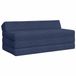 VidaXL Vouwbare bankbed blauw 120 x 60 x 49 cm stof