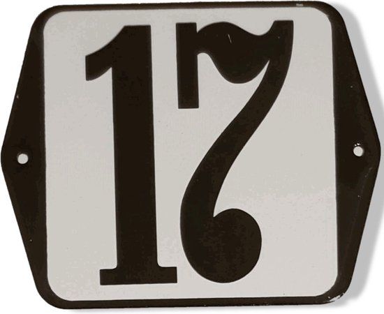 Warentuin mix Warentuin Huisnummer standaard nummer 17 - Wit