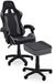 Gear4music modul Reclining Studio Chair and Footstool, Zwart en Grijs