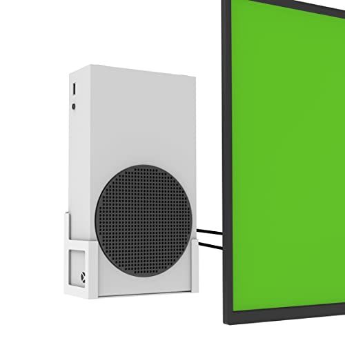 Monzlteck Xbox Series S Wall Mount Houder Volledige Metalen Verticale Muur Opknoping Power Knop Links/Rechts Wandplank Beugel voor XSS