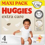 Huggies Extra Care baby luiers, Maat 4 (8-16 kg), 76 stuks