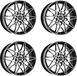 Carmani 4 jantes, 18 pouces, modèle Knut, 8.0x19 ET27, 5x112, SWFP, adapté pour BMW Série 1, Série 2, Série 3, Série 4, Série 5, Série 6