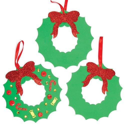 Baker Ross Foam Wreath Blanks - Creatieve kerstkunst en knutselbenodigdheden voor kinderen om te maken en te versieren (pak van 6)