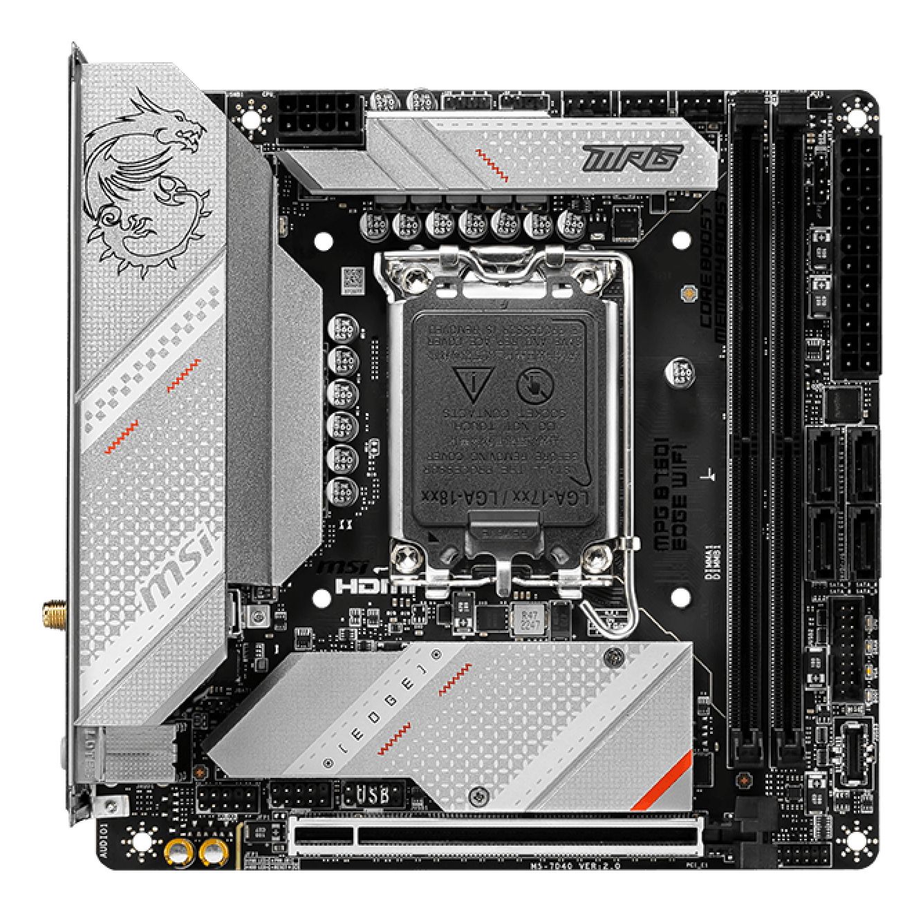 MSI MPG B760I EDGE WIFI Moederbord - Intel B760 - LGA 1700 - Mini ATX