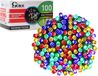 Guirlande lumineuse 100 anneaux LED multicolore intérieur