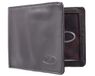 Big Skinny heren portemonnee RFID-Blocking leer Super Skinny bi-Fold Wallet voor maximaal 35 kaarten zwart