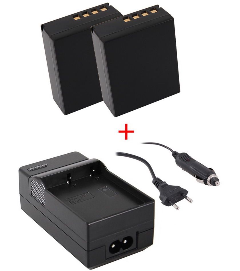 2 x cameraaccu's BLH1 voor Olympus + oplader