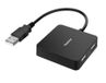 Hama 00300081 USB 2.0 Type-A Hub - 4 poorten - 480 Mbit/s - Zwart