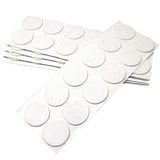 Adsamm® 60 x Zelfklevende Viltglijders Wit Ø 40 mm Rond 3,5 mm Dik