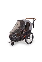 Bobike 2-in-1 fietskar en wandelwagen - zwart/bruin