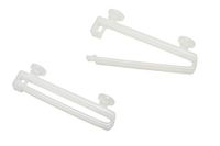 GARDINIA Runners voor lusgordijnen, 10 stuks, kunststof, wit