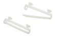 GARDINIA Runners voor lusgordijnen, 10 stuks, kunststof, wit