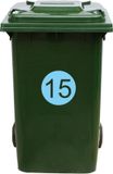 MC Living KadoExpress Sticker / Vuilnisbak Sticker - Nummer 15 - 17 x 17 - Licht Blauw