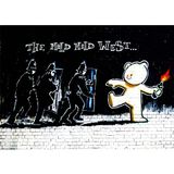 Homemania Banksy Beer-inspiratiebeeld, bedrukt, digitaal, tekening, meerkleurig, hout, katoen, 70 x 50 x 3