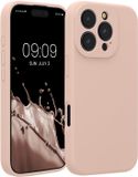 kwmobile telefoonhoesje geschikt voor Apple iPhone 16 Pro - TPU backcover met siliconen coating - Smartphone case in oudroze