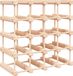 vidaXL Wijnrek voor 4 flessen 46,5x23x46,5 cm massief grenenhout