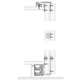 Hawa Combino 50 H FS schuifdeurbeslag (buitenfront 19 mm), 1400 x 2400 mm voor houten deuren tot 50 kg, 3-deurs staal/kunststof antraciet