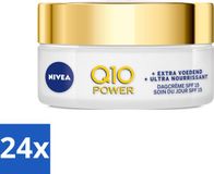 NIVEA Q10 Power Dagcrème Extra Voedend - Anti-Rimpel Crème - SPF 15 - Biologische Arganolie - Droge huid - 50 ml - 24 stuks