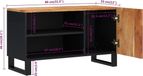 vidaXL Tv-meubel 80x33x46 cm massief acaciahout en bewerkt hout