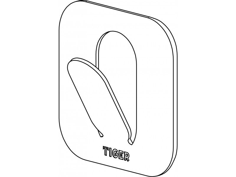 Tiger Haak Paperclip - 2 stuks - RVS Geborsteld