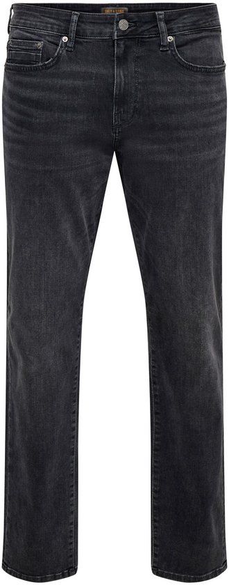 Only & Sons Heren Jeans Broeken regular/straight Fit Zwart 28W / 32L Volwassenen