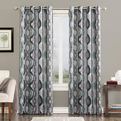 Sun Zero Burbank Watercolor Energy Efficient Curtain Panel