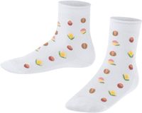 FALKE - Unisex Sokken - Gebloemd - Wit - Schoenmaat 39-42