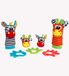 Playgro Cadeauset met rammelaars van junglevriendjes, cadeauset, 7 stuks, rammelaars voor polsjes en voetjes, vanaf 0 maanden, veelkleurig, 40190