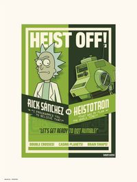 Erik RICK AND MORTY HEIST OFF - Art Print 30x40 cm