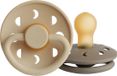 FRIGG Moon Croissant/Portobello Pacifier 0-6 Months - 2 Pack - Brown