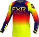 FXR Helium 2024 chemise de motocross pour jeunes, bleu foncé/jaune/rouge, taille L