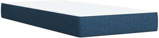 vidaXL Boxspringbed met matras en hoofdeinde, blauw, 100 x 200 cm, stof