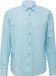 s.Oliver Chemise Homme Lin Coton Rayé Décontracté Manches Longues Col Classique Pastel Turquoise Coupe Droite