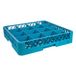 Vaatwasserrek met 16 delen, beker, 50 x 50 x 10 cm, blauw