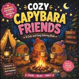 Cozy Capybara Friends: A Cute and Cozy Coloring Book Filled with Adorable Capybaras, Friendship Adventures, Relaxing Scenes, and Heartwarming Moments