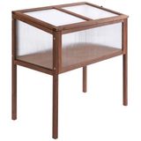 Outsunny Verhoogd bed van hout met poten kweekbak 90 x 50 x 93 cm Bruin