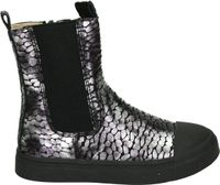 Shoesme Laarzen Meisjes Old Silver Black Leer Maat 25